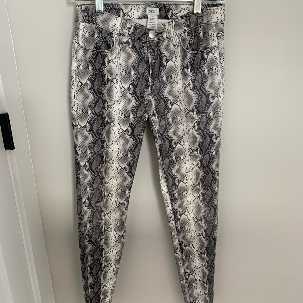 Stretchy Snakeskin pants from Cache! Like new!
